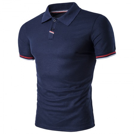 Supply Men's Polo Shirt Casual British Style European Code Foreign Trade 038